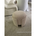 Okrągłe krzesło dla dzieci w stołku osmańskiego